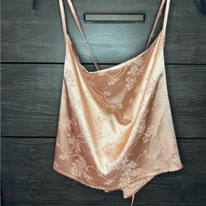 Pink silky top